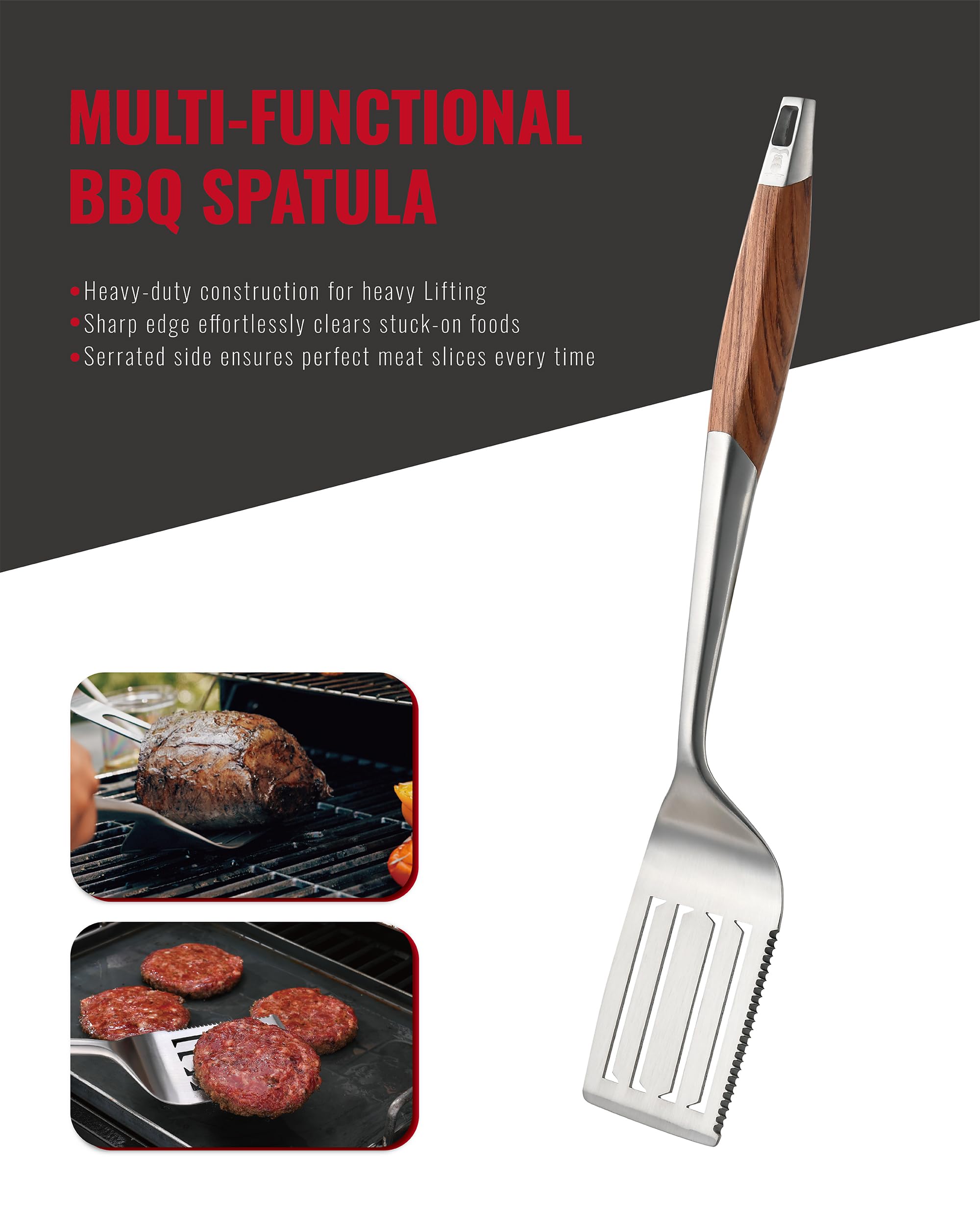 Heavy-Duty Stainless Steel BBQ Grilling Tool Set