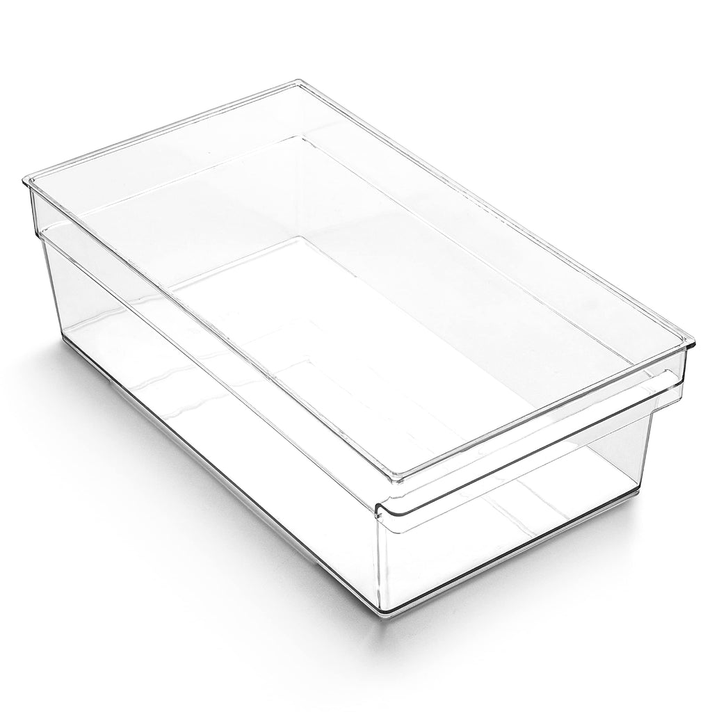 Plastic Storage Organizer Bin with Built-In Handle