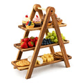 3-Tier Acacia Wood Serving Tray Stand
