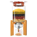 Glass Rice & Cereal Storage Container with Wooden Stand