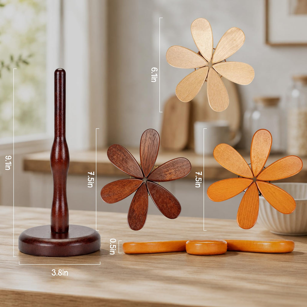 Mesiiloly Wood Trivet Tree, Tree Trivet for Hot Dishes, Tree Trivet Set