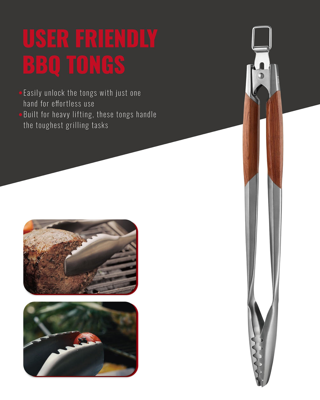 Heavy-Duty Stainless Steel BBQ Grilling Tool Set