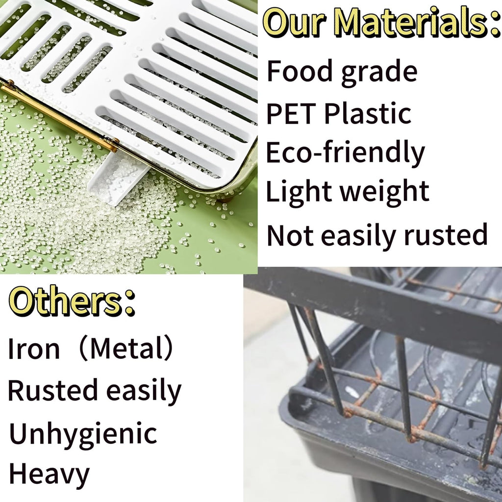 17-Inch Plastic Dish Drying Rack with Drainboard