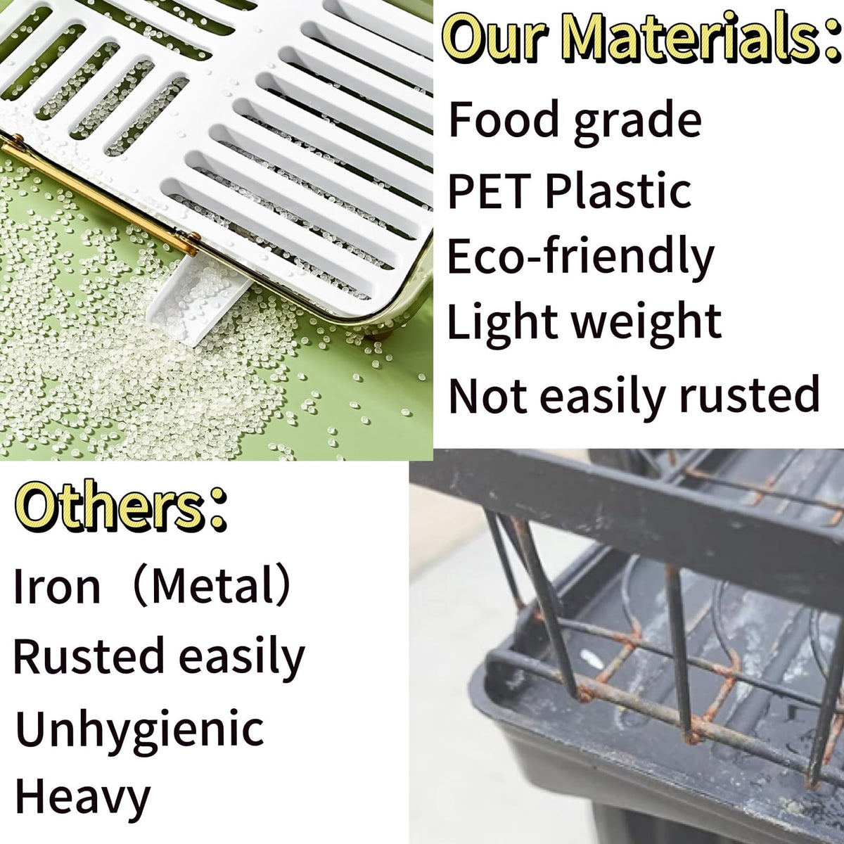 17-Inch Plastic Dish Drying Rack with Drainboard
