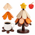 Mesiiloly Wood Trivet Tree, Tree Trivet for Hot Dishes, Tree Trivet Set