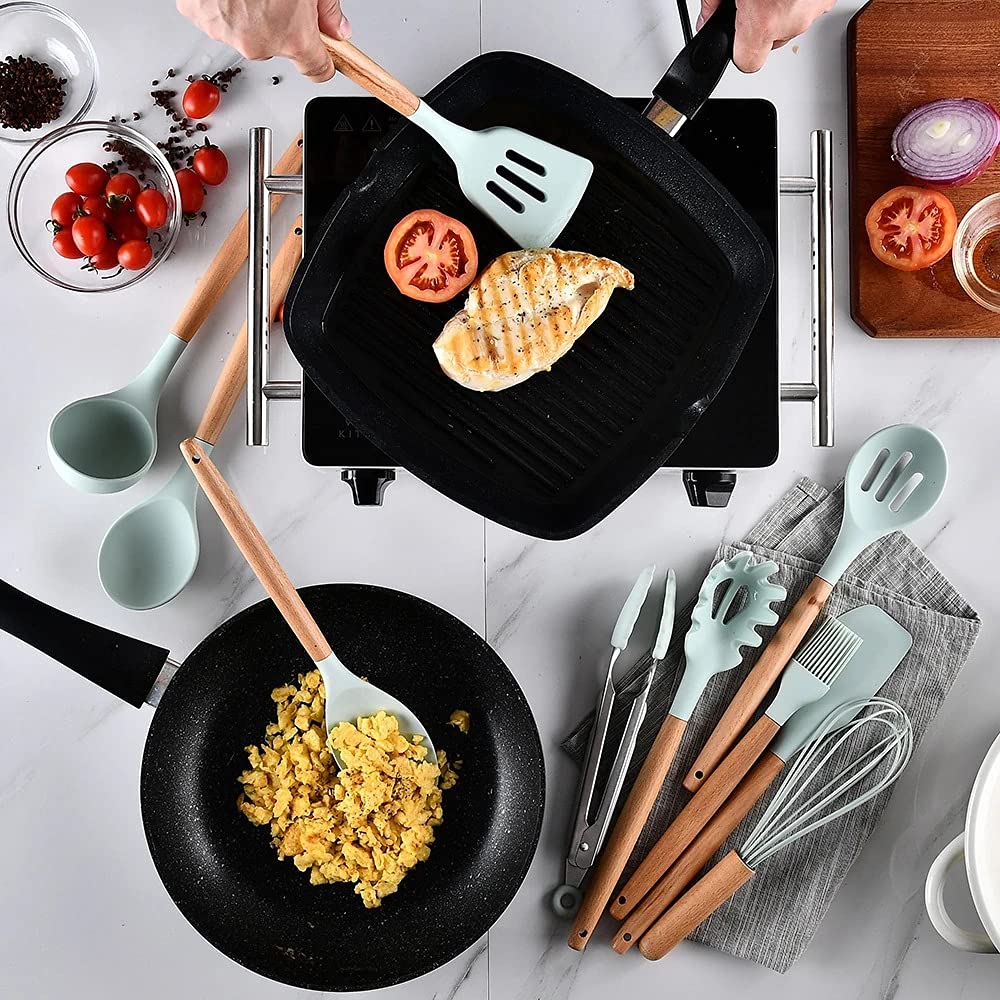 Silicone Kitchen Utensil Set with Storage Box