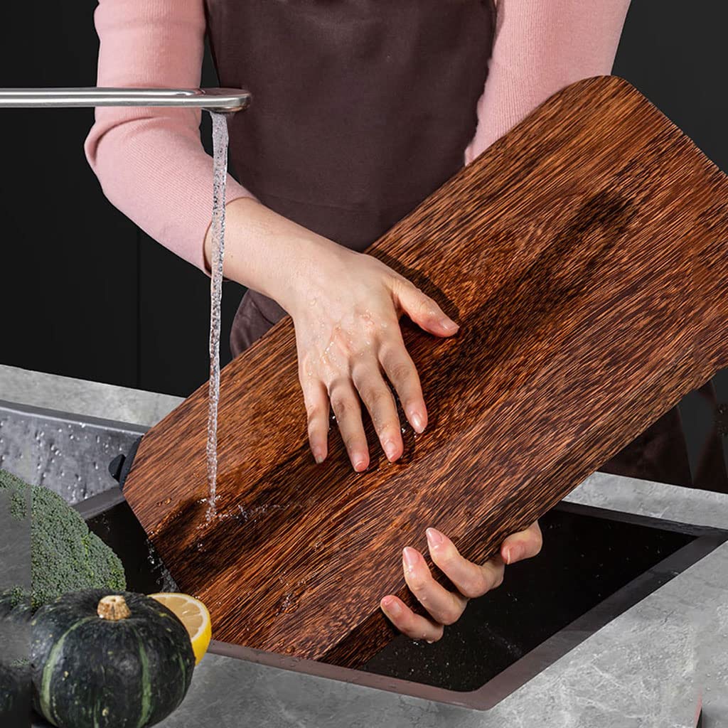 Double-Sided Wooden Cutting Board with Handles