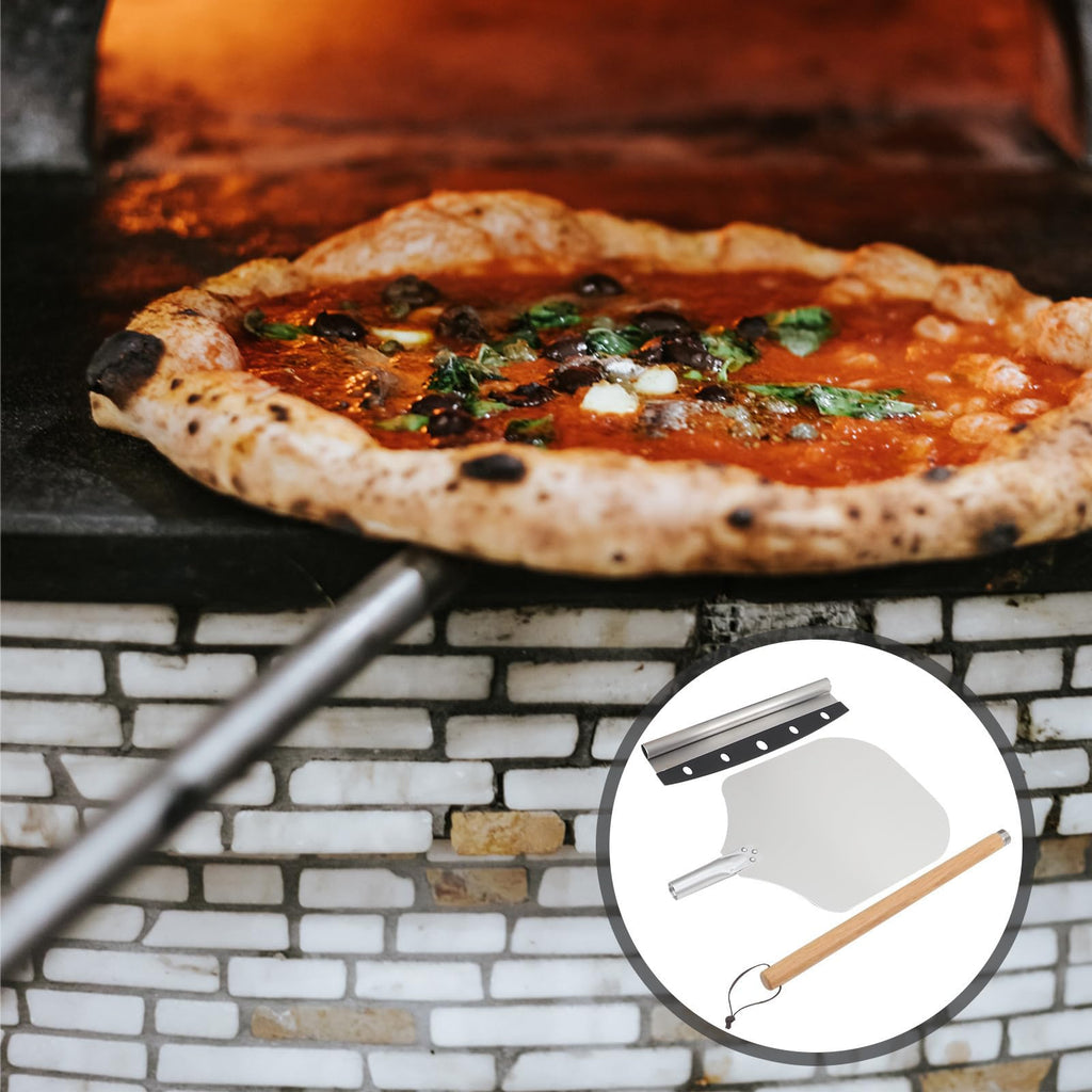 2-Piece Pizza Peel & Cake Cutter Set