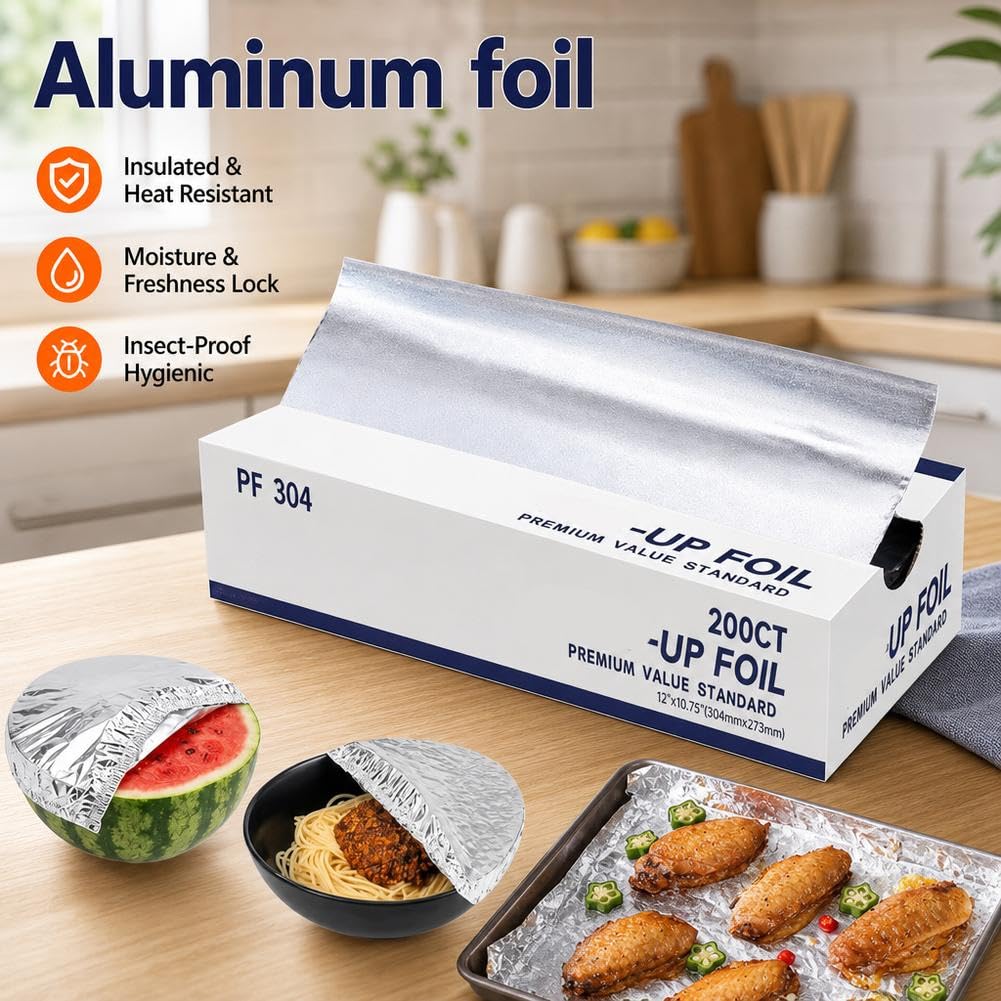 Pre-Cut Heavy-Duty Aluminum Foil Sheets