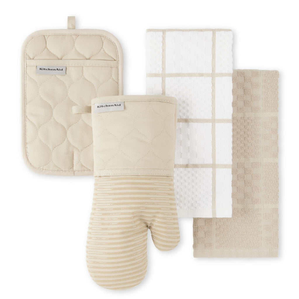 4-Piece Kitchen Linen & Oven Mitt Set