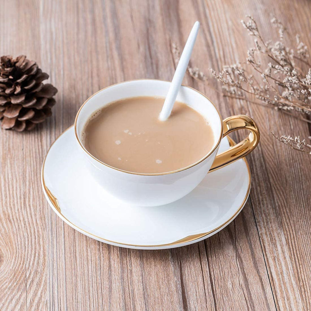 9-Piece Porcelain Coffee Cup & Saucer Set