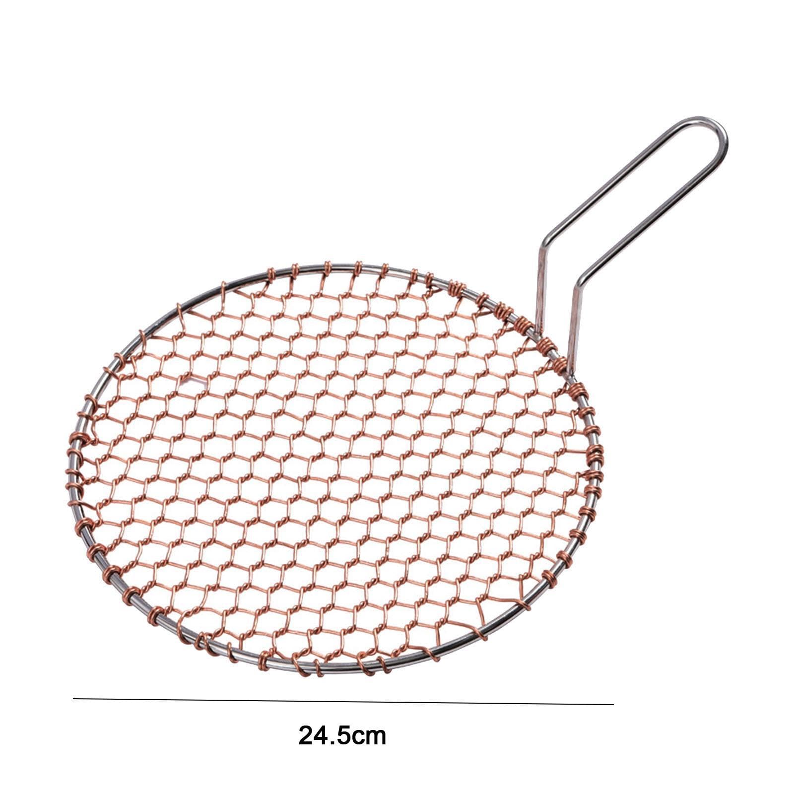 Copper BBQ Grill Mesh with Handle (29.5cm)