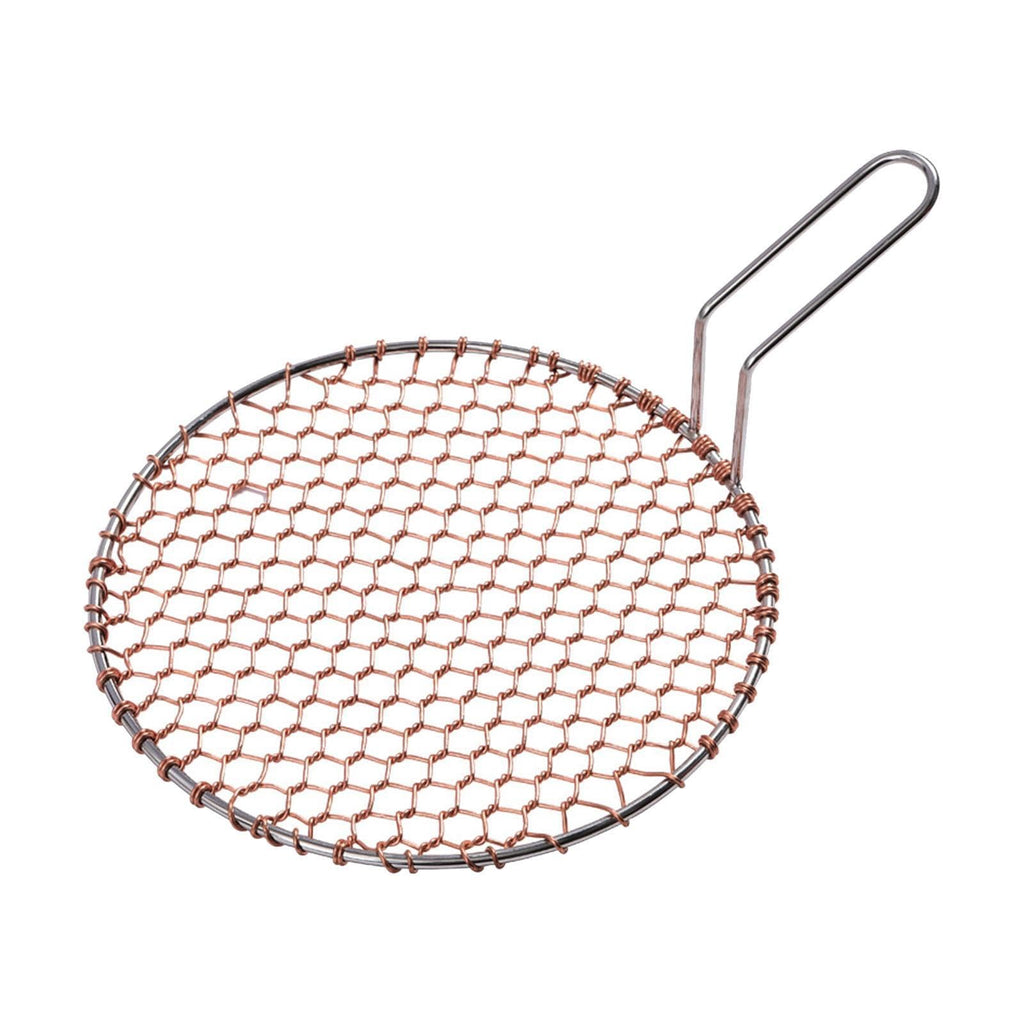 Copper BBQ Grill Mesh with Handle (29.5cm)