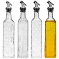 4-Piece Glass Olive Oil Dispenser Set (500ml)