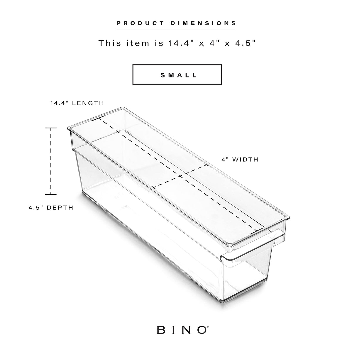 Plastic Storage Organizer Bin with Built-In Handle
