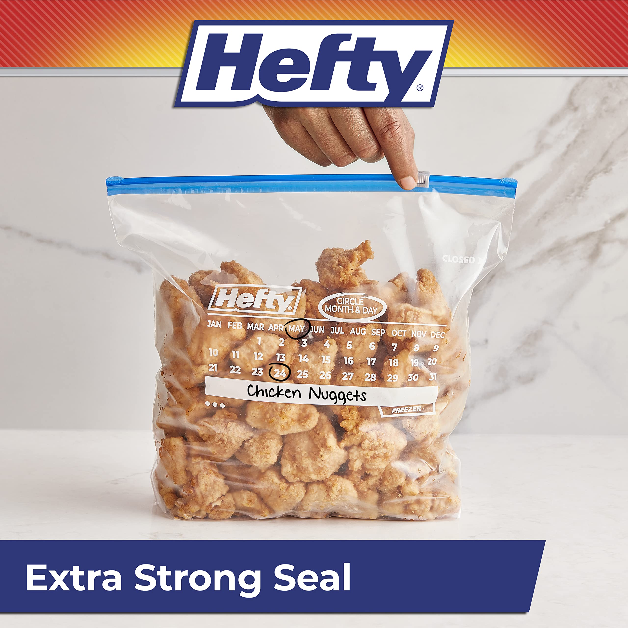 100-Piece Gallon Freezer Slider Bags