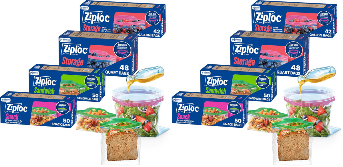 190-Piece Food Storage Bag Variety Pack