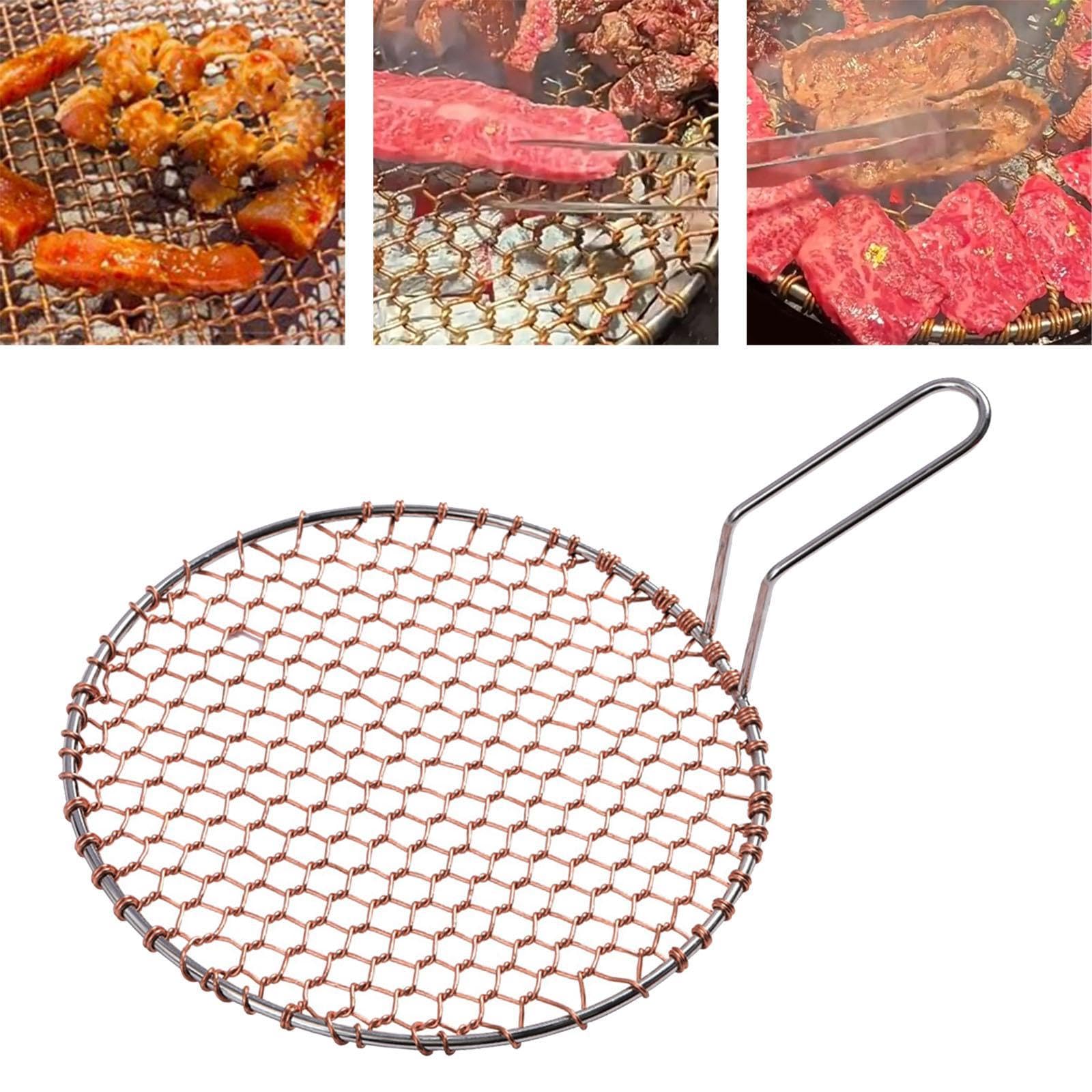 Copper BBQ Grill Mesh with Handle (29.5cm)