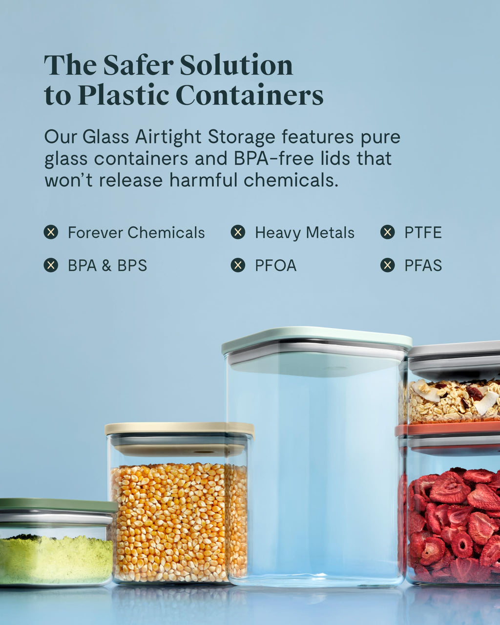 Caraway Glass Airtight Food Storage Containers with Lids
