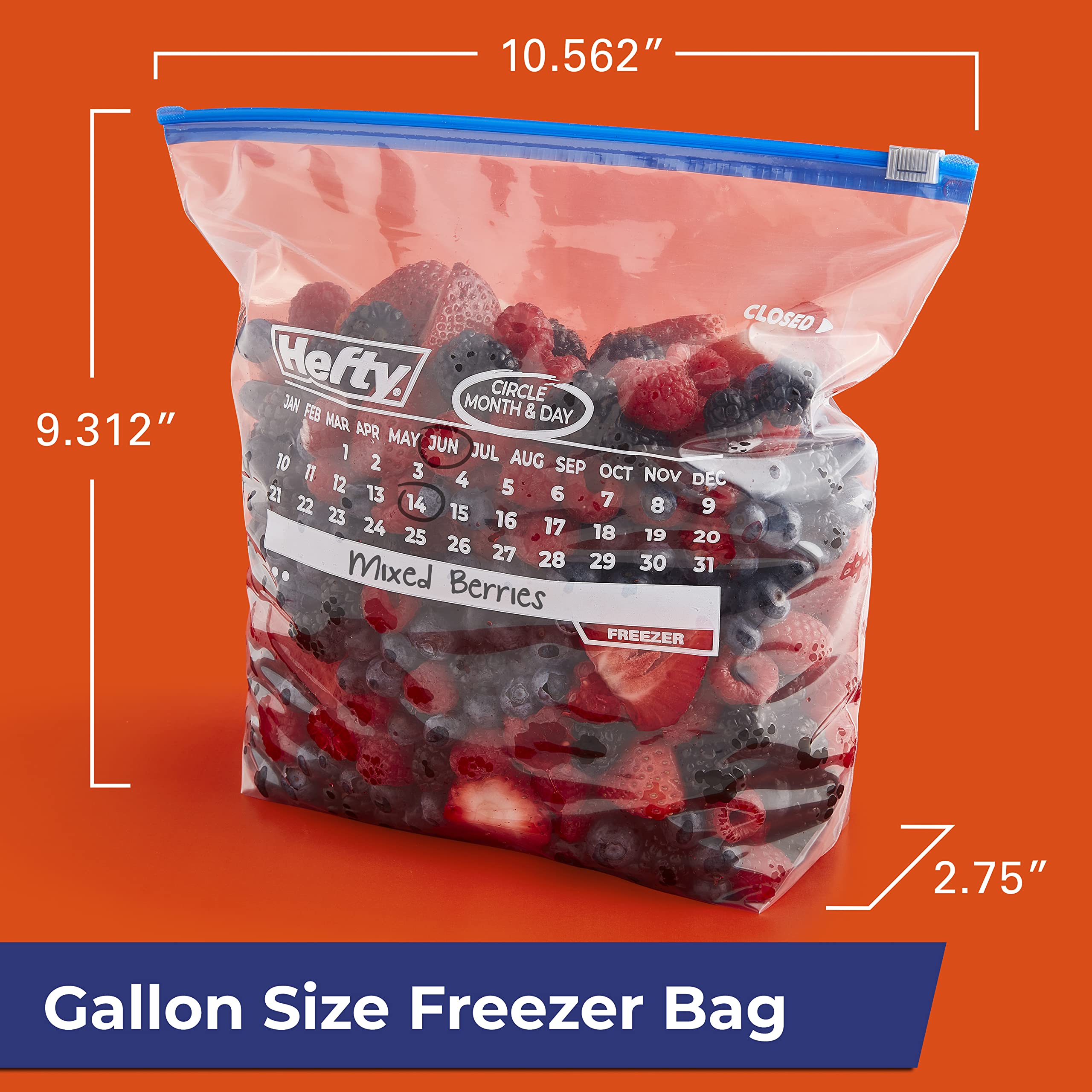 100-Piece Gallon Freezer Slider Bags