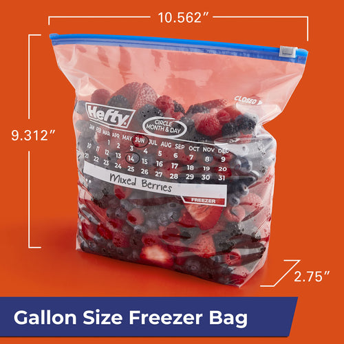 100-Piece Gallon Freezer Slider Bags
