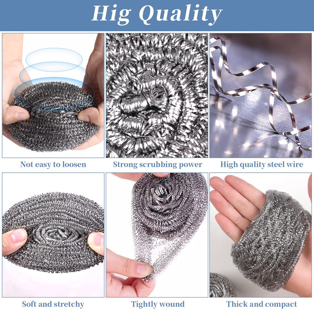 Stainless Steel Scrubbing Pad Set