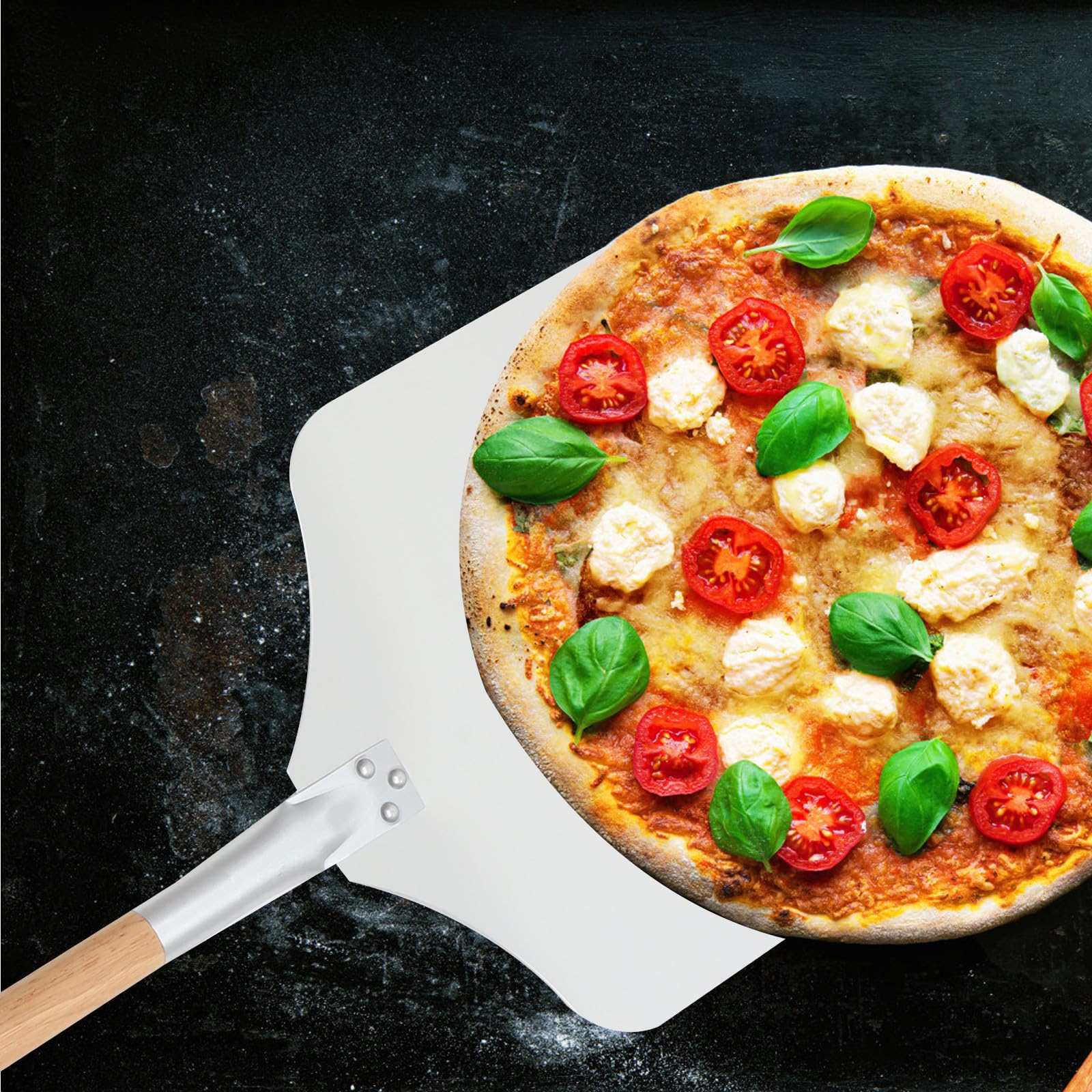 2-Piece Pizza Peel & Cake Cutter Set