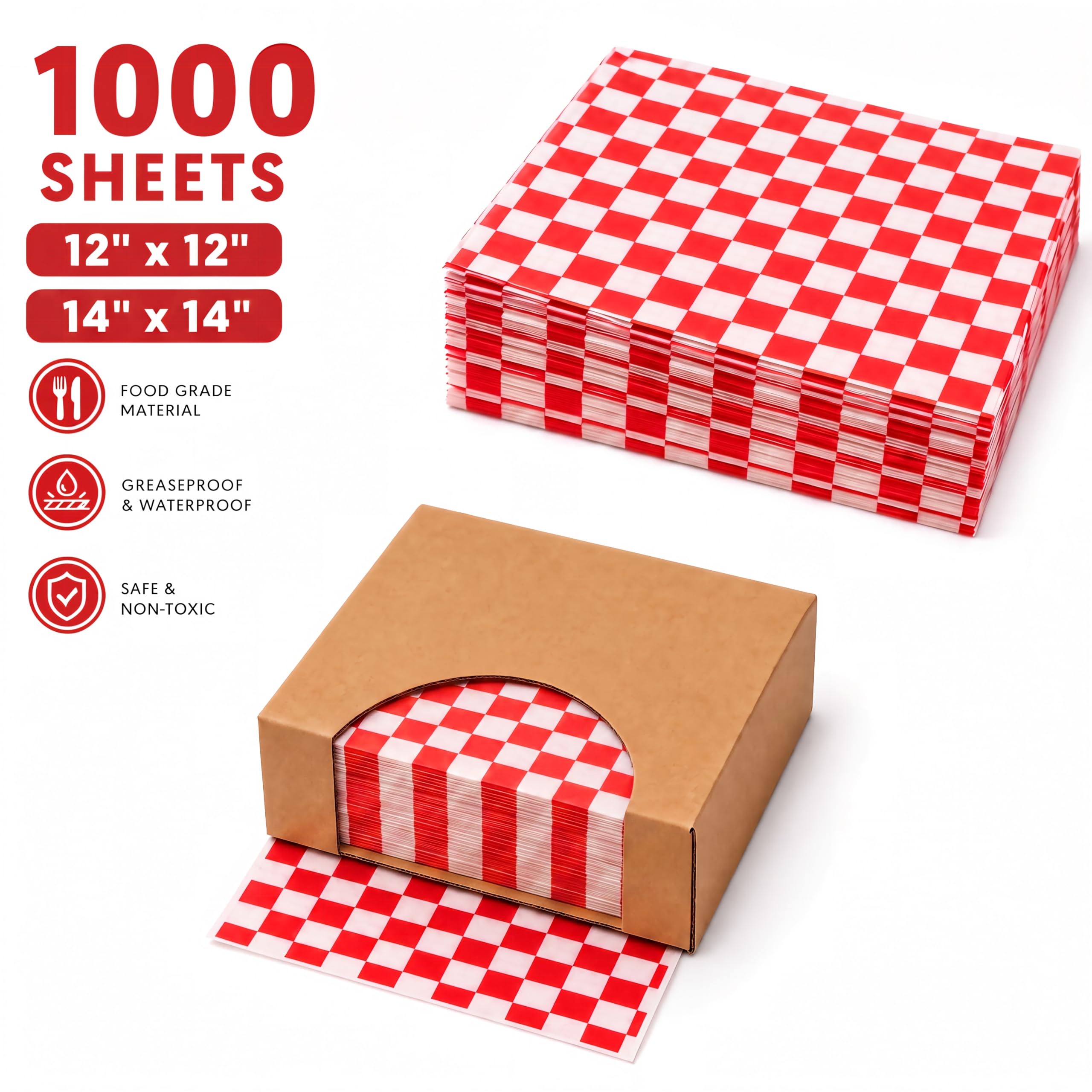 1000-Piece Greaseproof Deli Paper Sheets