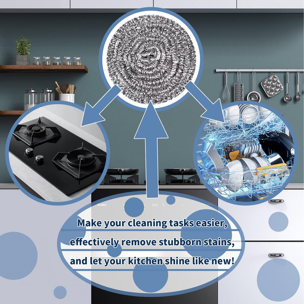 Stainless Steel Scrubbing Pad Set