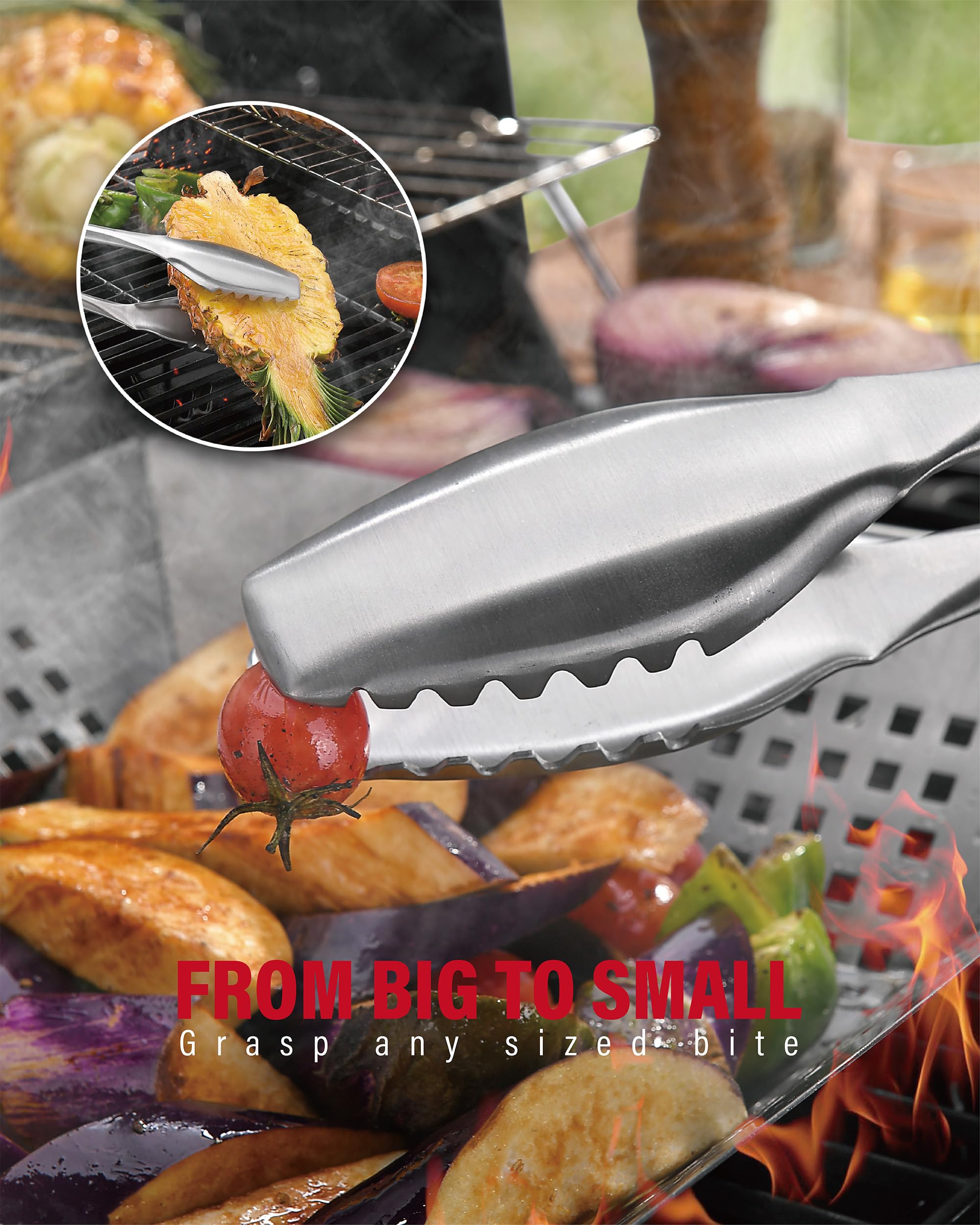 Heavy-Duty Stainless Steel BBQ Grilling Tool Set