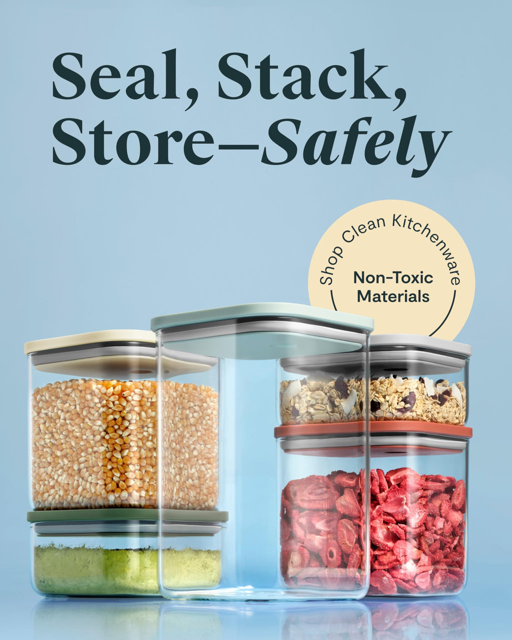 Caraway Glass Airtight Food Storage Containers with Lids