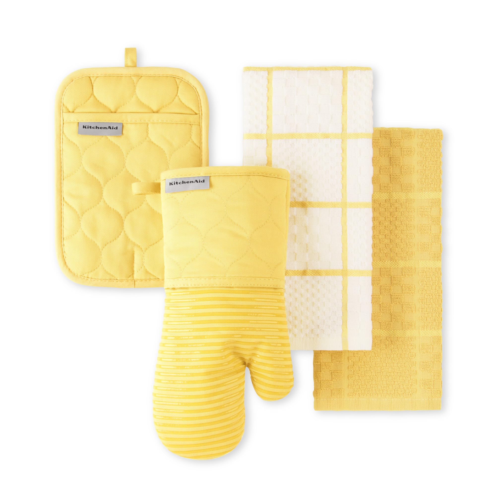 4-Piece Kitchen Linen & Oven Mitt Set