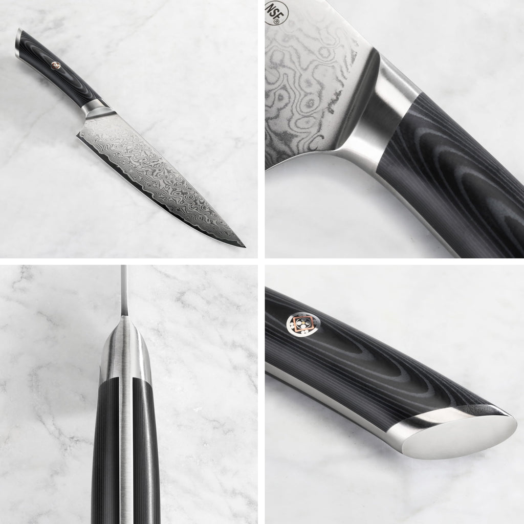 6-Piece Damascus Steel Knife Block Set