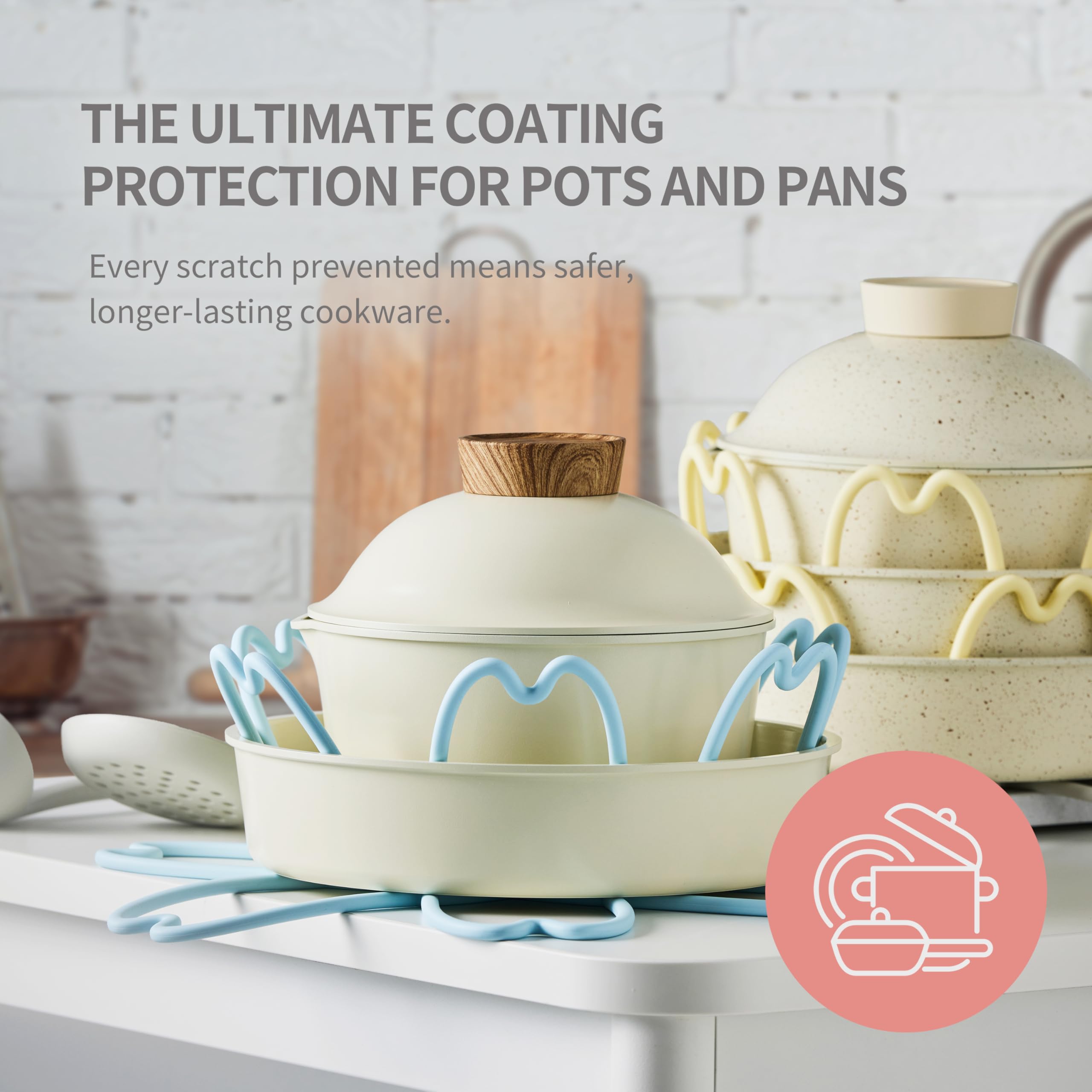 4-Piece Silicone Pan & Pot Protector Set