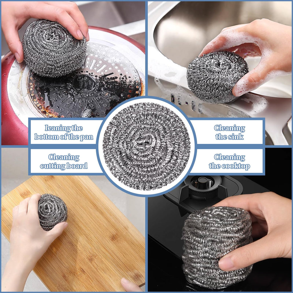 Stainless Steel Scrubbing Pad Set