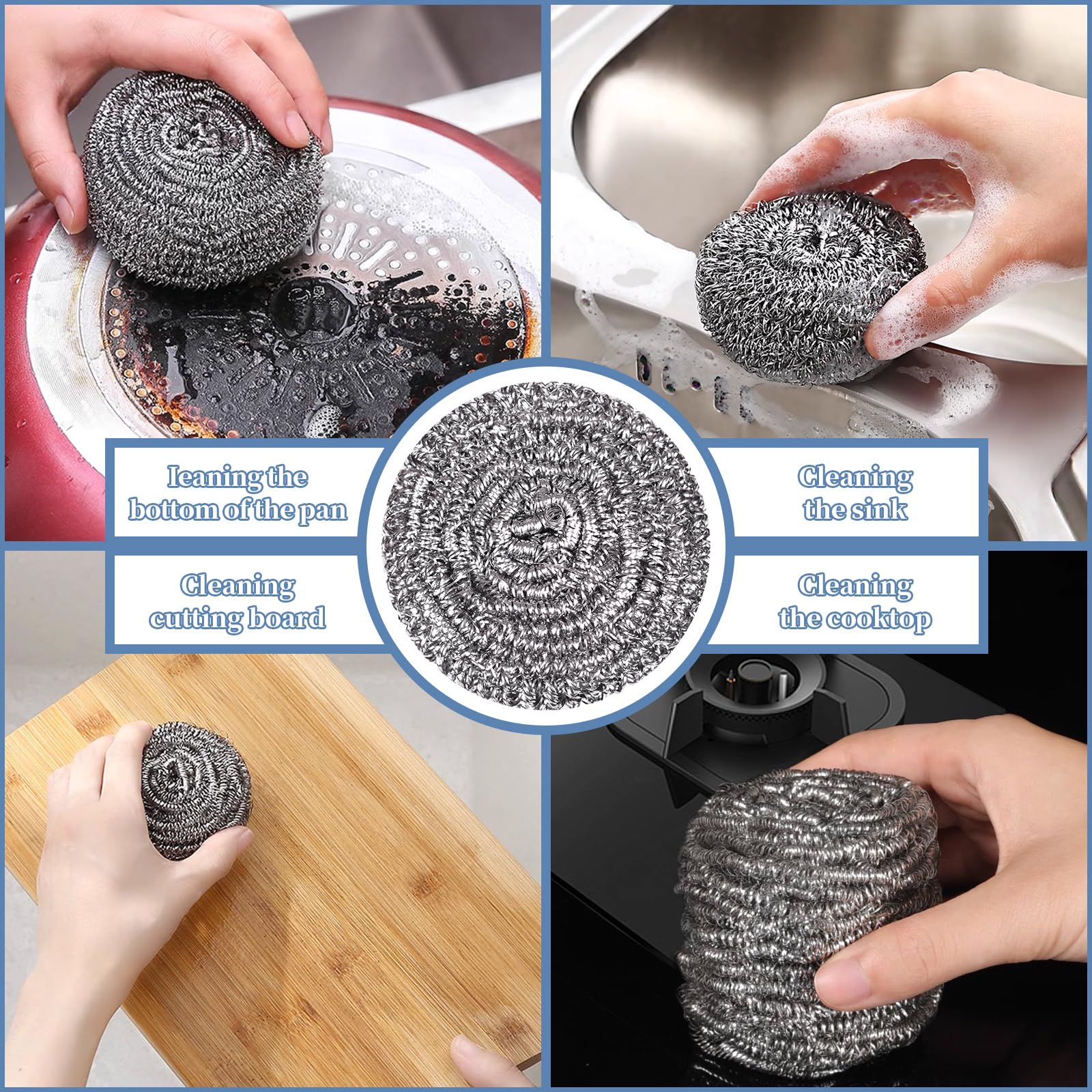 Stainless Steel Scrubbing Pad Set