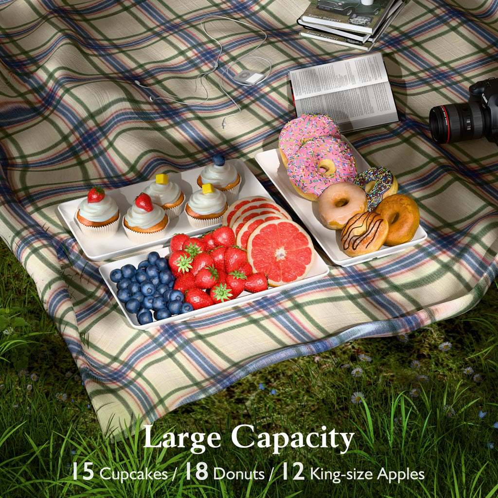 Bumusty 3-Tier Melamine Serving Tray Set