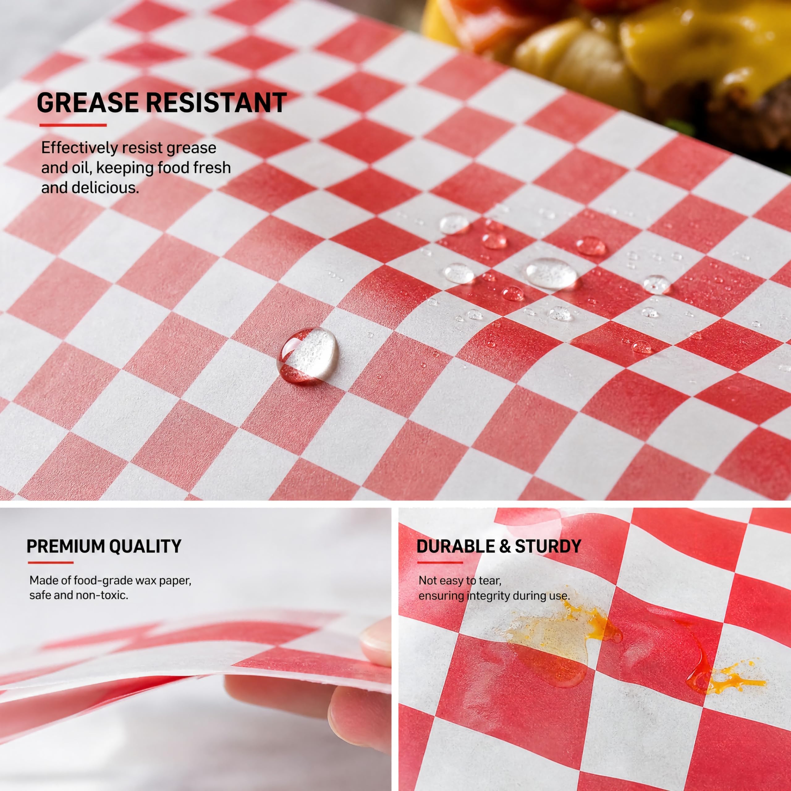 1000-Piece Greaseproof Deli Paper Sheets