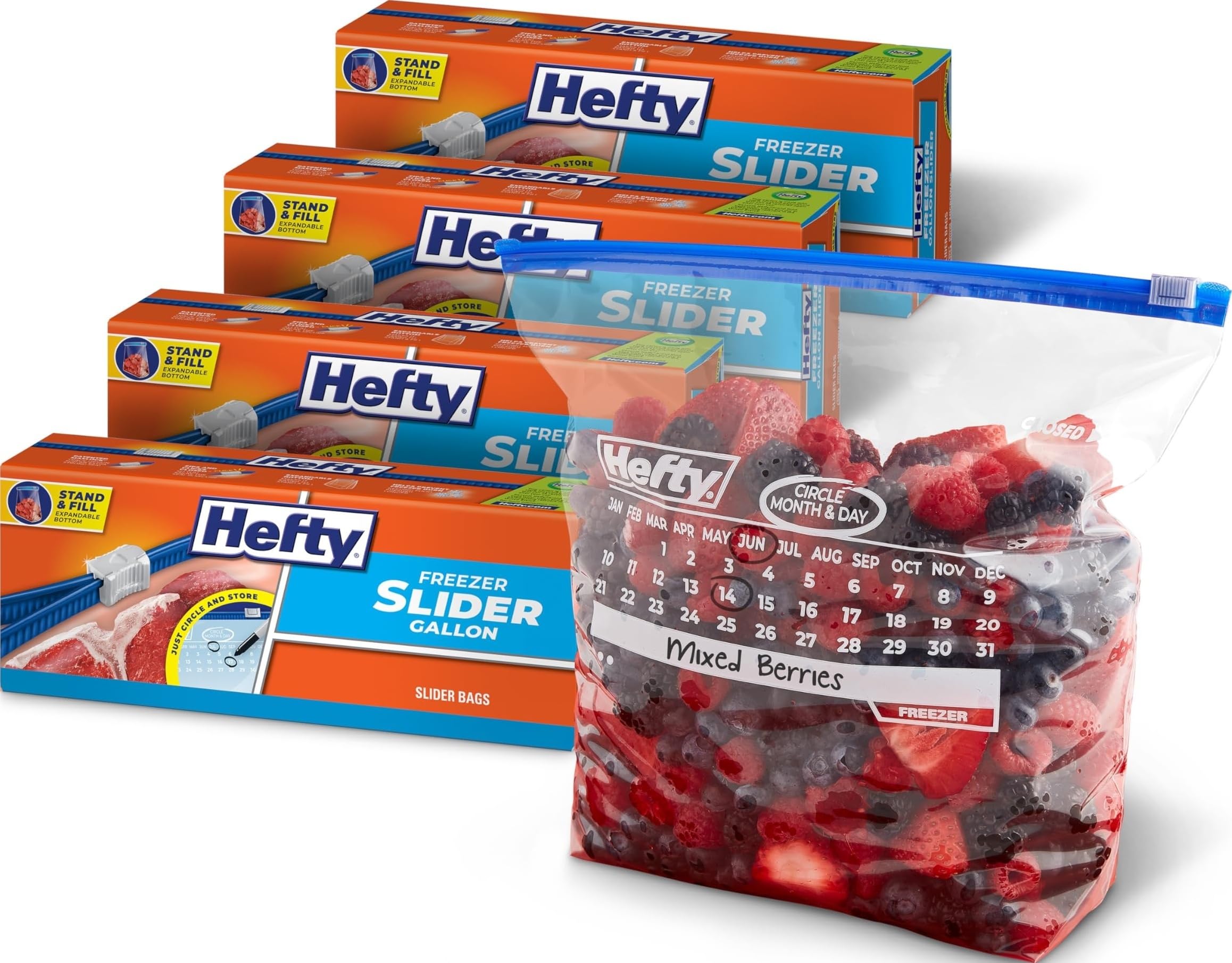 100-Piece Gallon Freezer Slider Bags