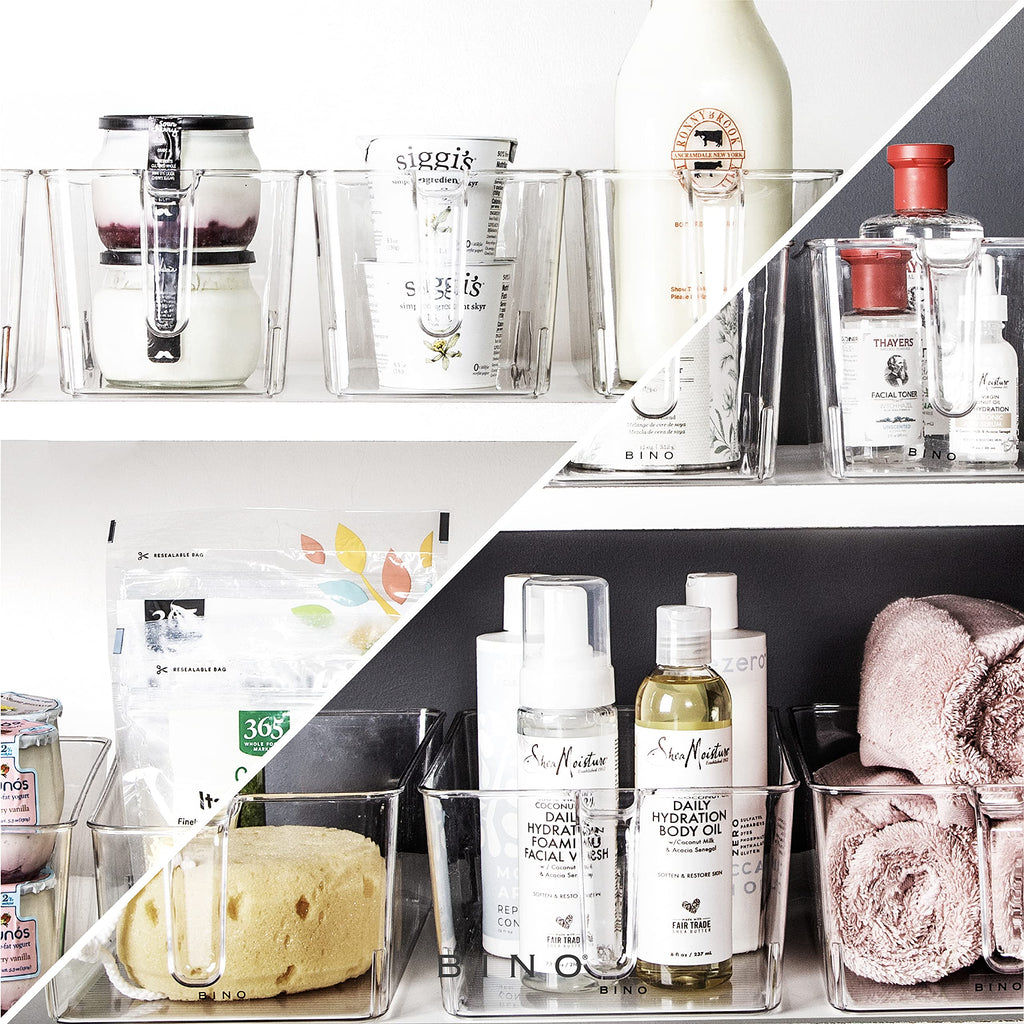 Plastic Storage Organizer Bin with Handles