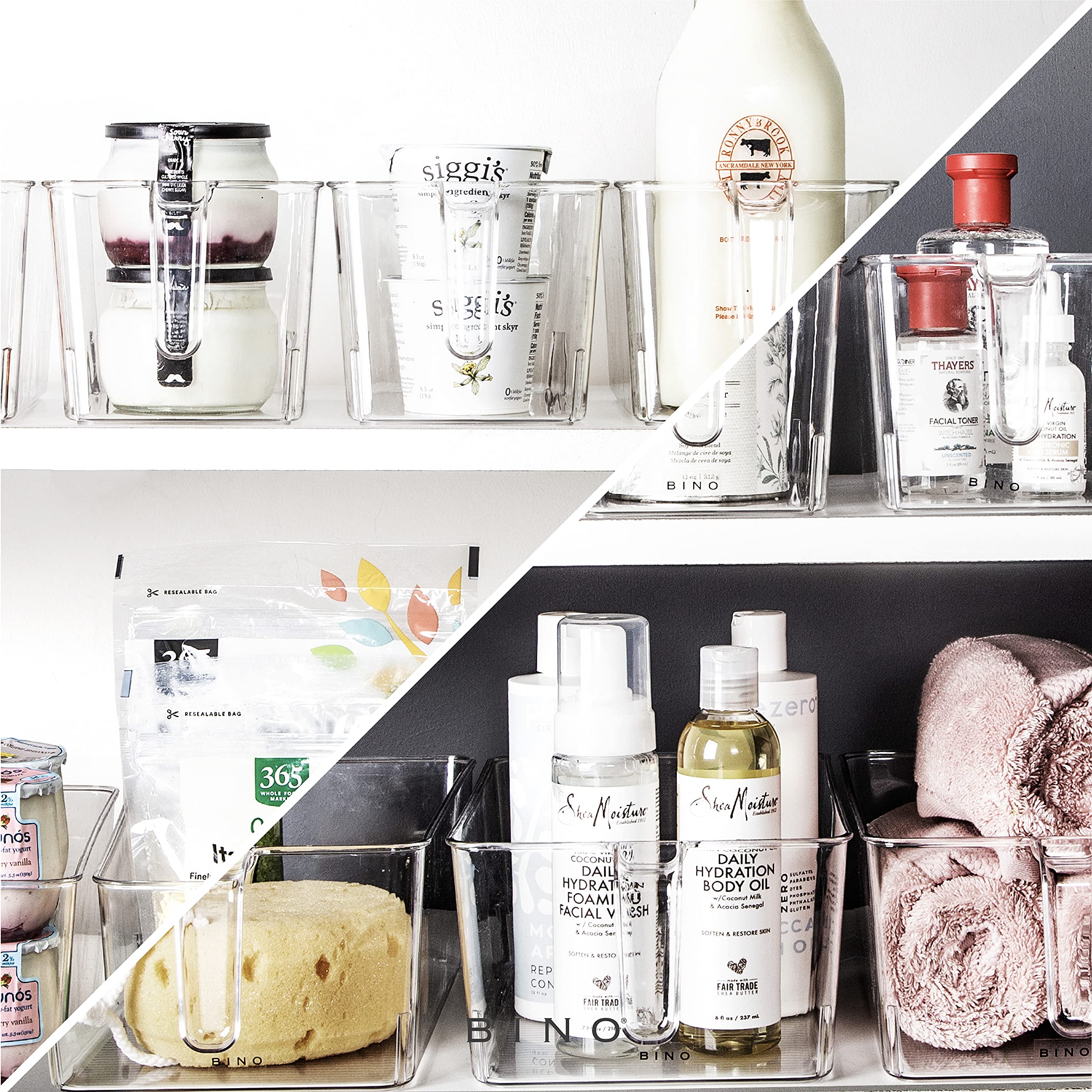 Plastic Storage Organizer Bin with Handles