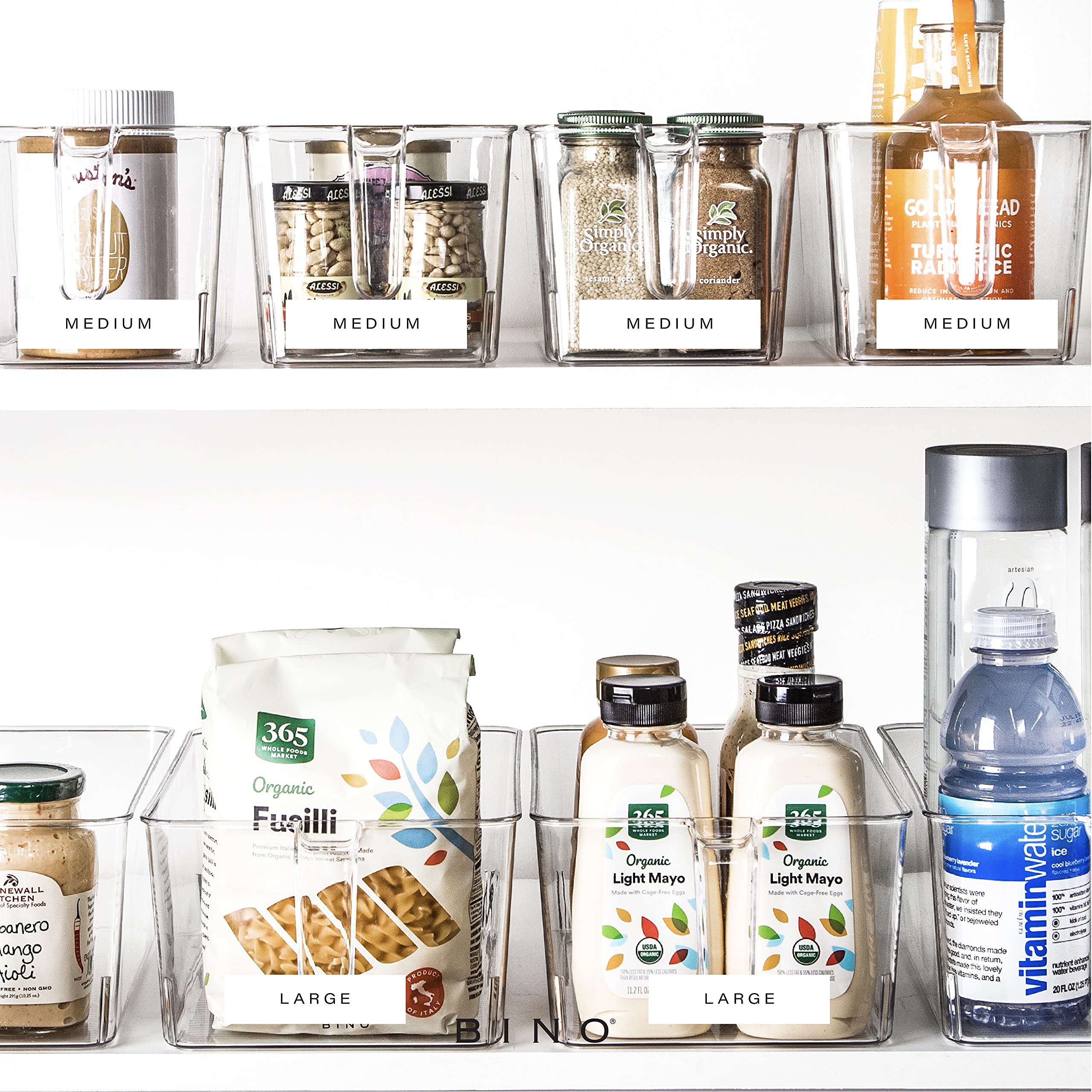 Plastic Storage Organizer Bin with Handles