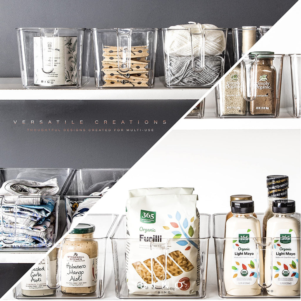 Plastic Storage Organizer Bin with Handles