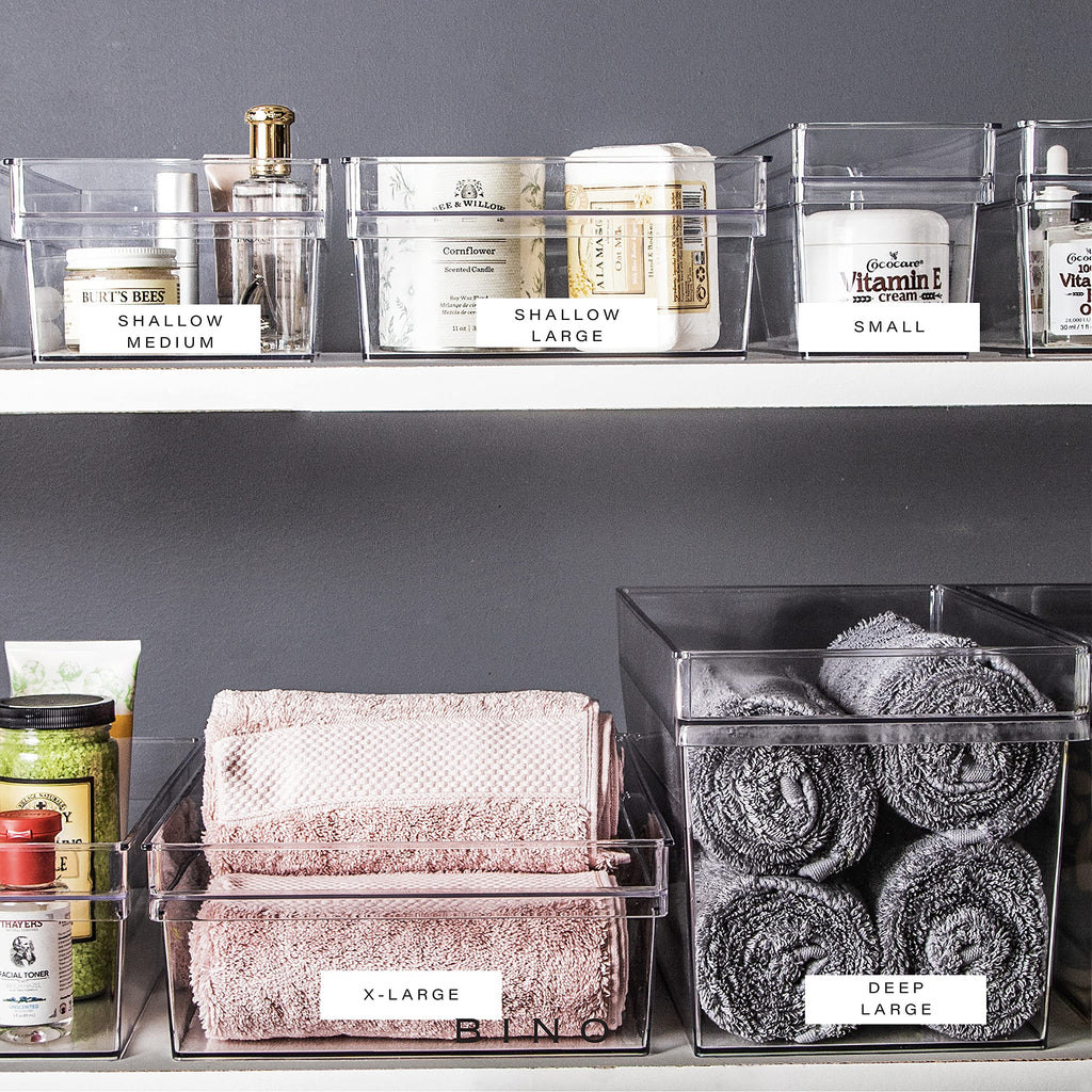 Plastic Storage Organizer Bin with Built-In Handle